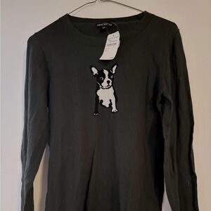 J crew mercantile French bulldog sweater size small new with tags